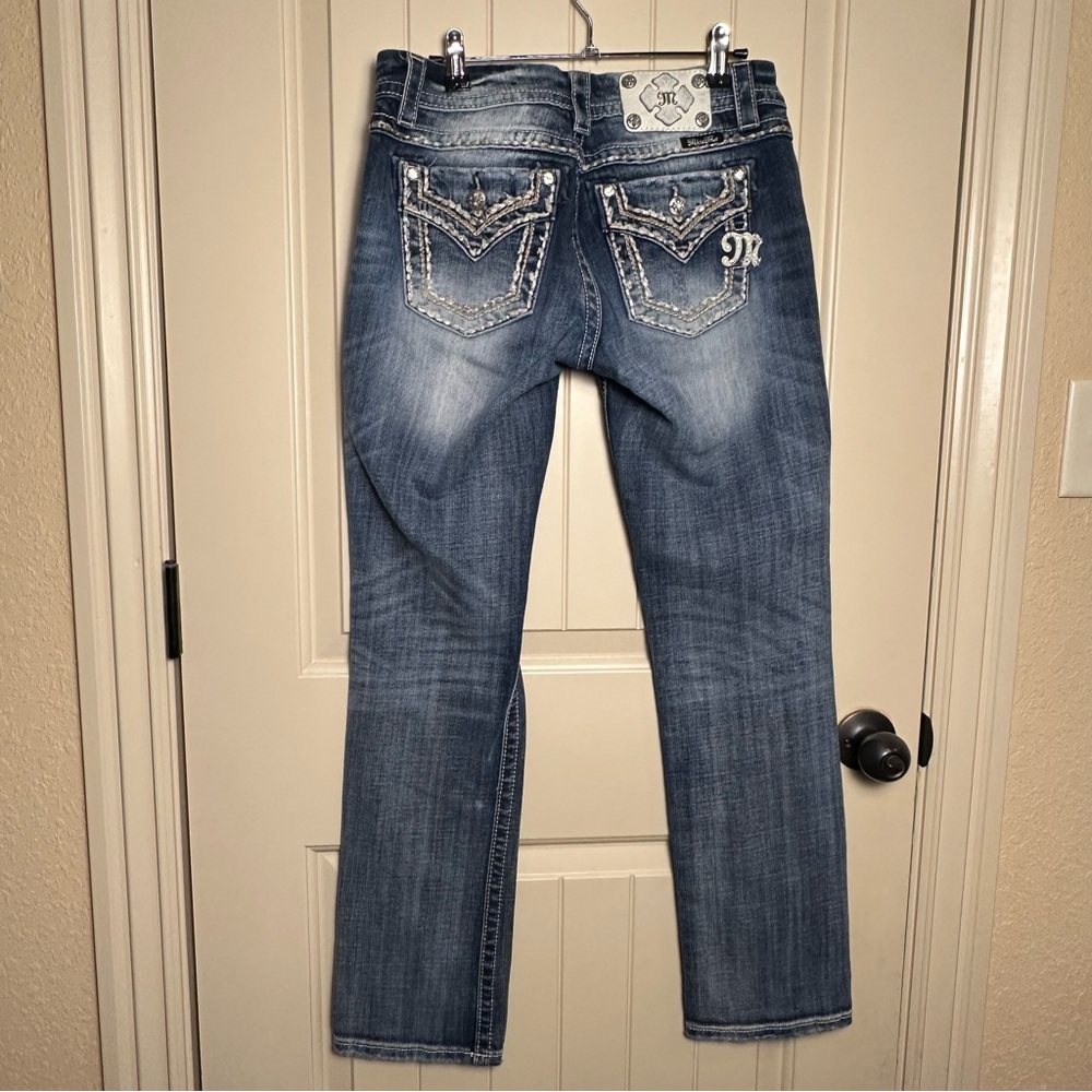 Miss Me Women's Easy Straight Low Rise Denim Jeans Size 27 JE8021ET2R Y2K $128 - Picture 5 of 9